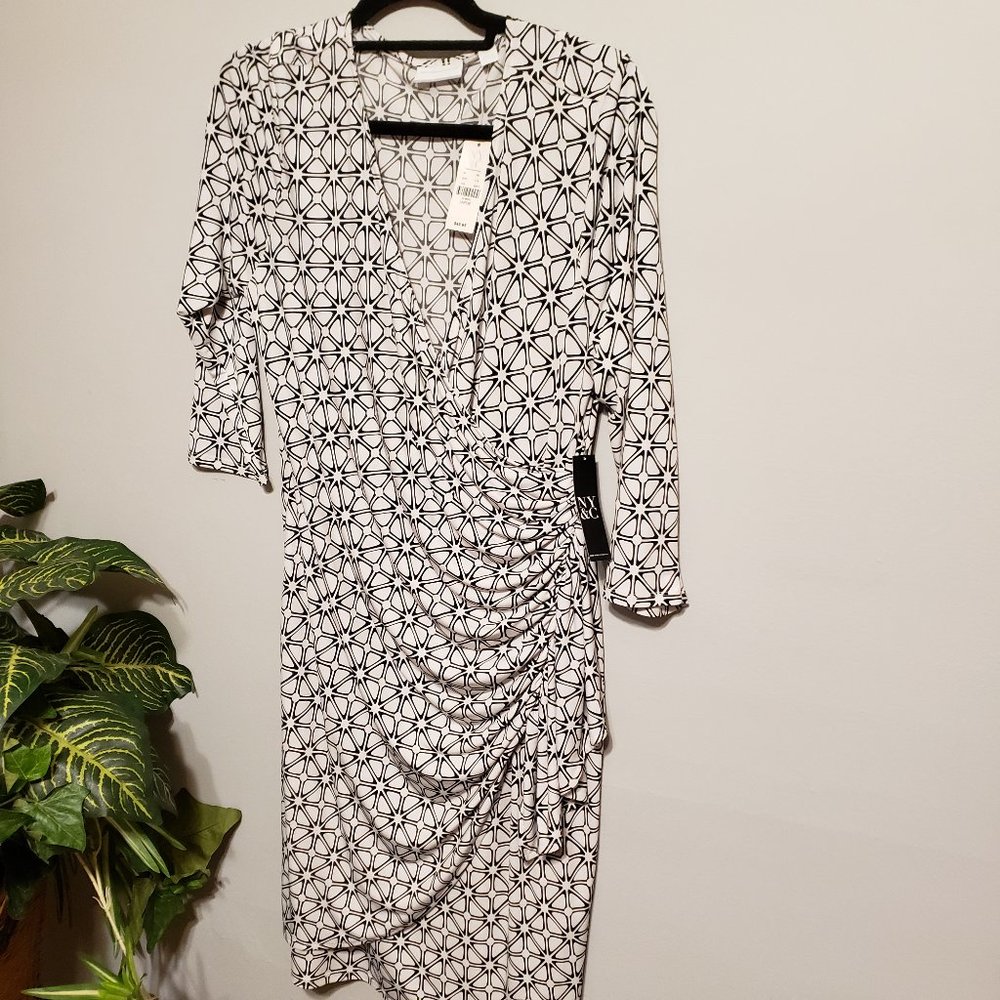 New New York & Company Dress, black and white size L